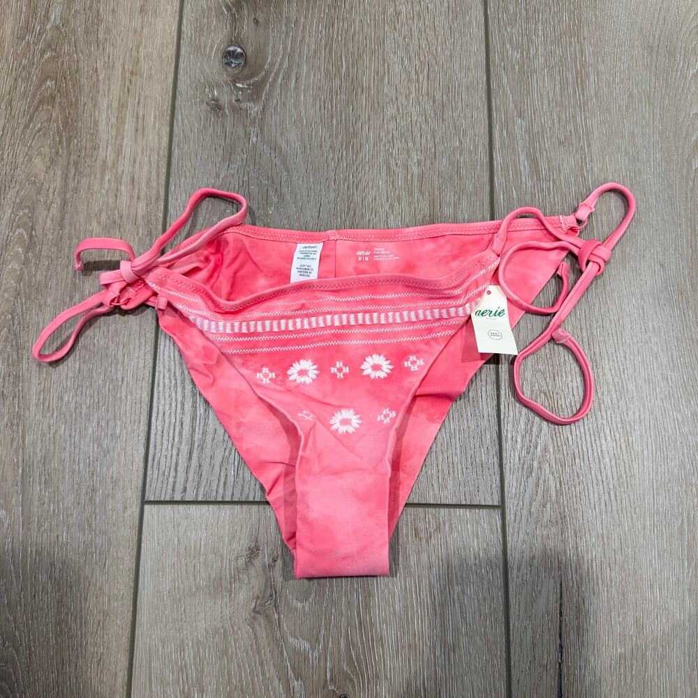 Aerie NWT Bikini Bottoms - Pink Aztec Tie Dye - Size Medium